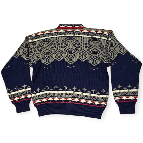Vintage Obermeyer Wool Blend Juneau Fair Isle Matterhorn Ski Sweater - Picture 3 of 5